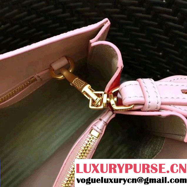 Prada Bibliothèque Saffiano Leather Bag 1BA153 Light Pink 2017 (GYF-7120843 )