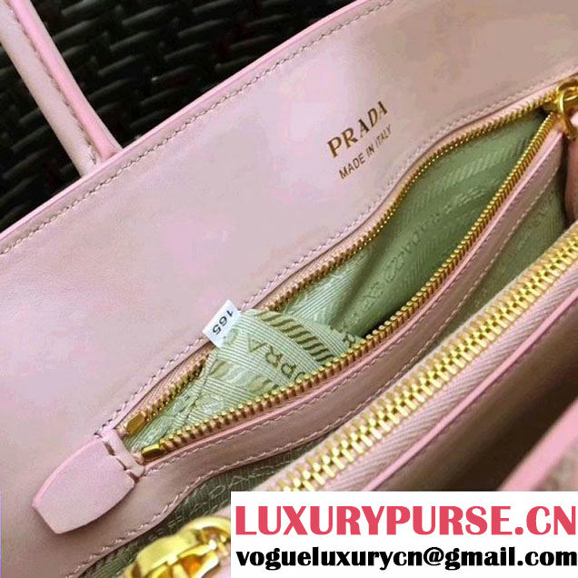 Prada Bibliothèque Saffiano Leather Bag 1BA153 Light Pink 2017 (GYF-7120843 )