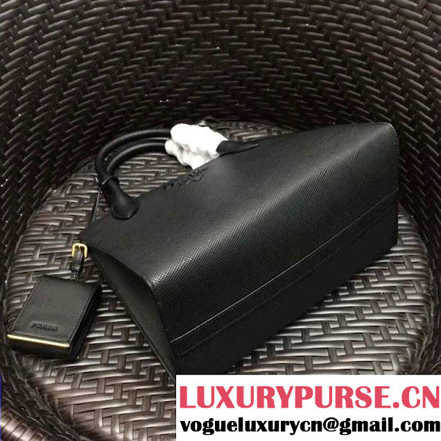 Prada Monochrome Saffiano  Leather Bag 1BA156 Black 2018 (GYF-7120842 )