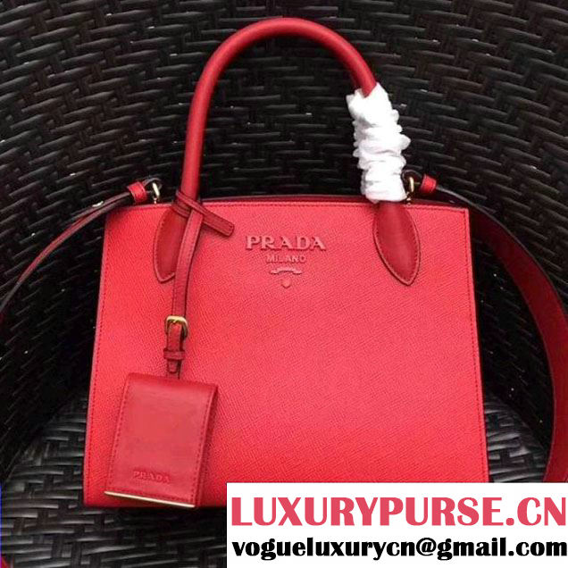 Prada Monochrome Saffiano Leather Bag 1BA156 Red 2018 (GYF-7120841 )