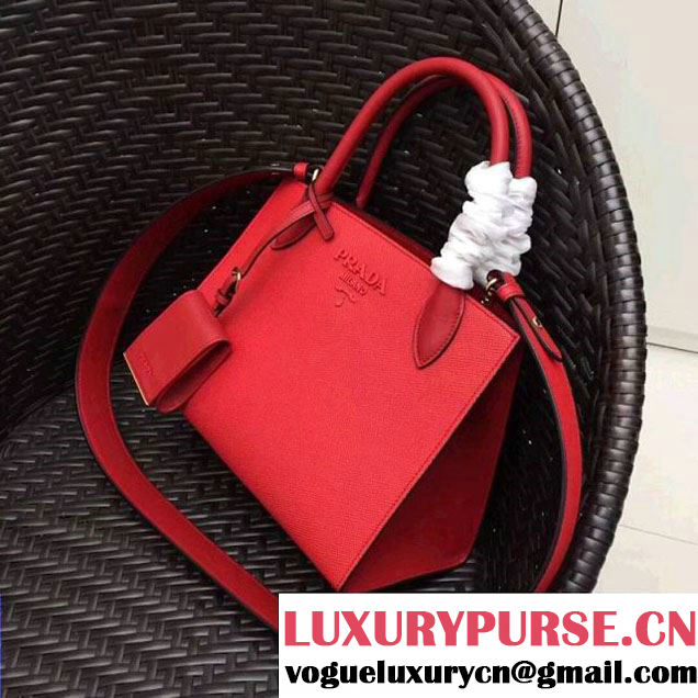 Prada Monochrome Saffiano  Leather Bag 1BA156 Red 2018 (GYF-7120841 )