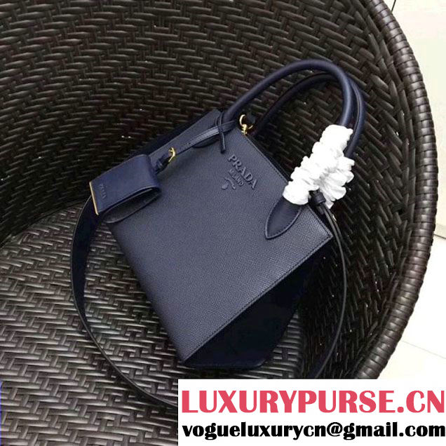 Prada Monochrome Saffiano  Leather Bag 1BA156 Deep Blue 2018 (GYF-7120839 )