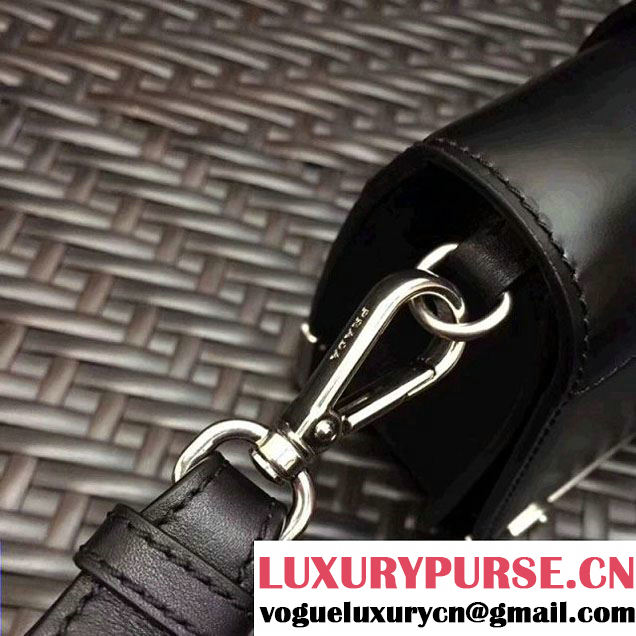 Prada Cahier Leather Clutch Bag 1BH018 Black 2018 (GYF-8011225 )