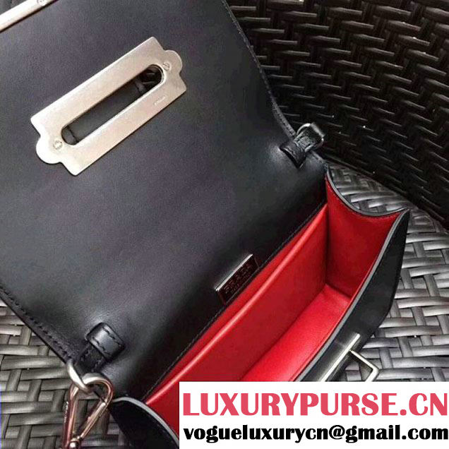 Prada Cahier Leather Clutch Bag 1BH018 Black 2018 (GYF-8011225 )