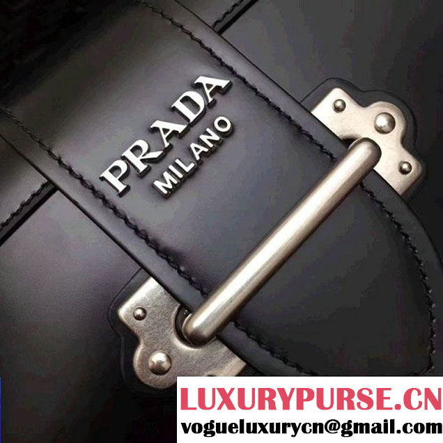Prada Cahier Leather Clutch Bag 1BH018 Black 2018 (GYF-8011225 )