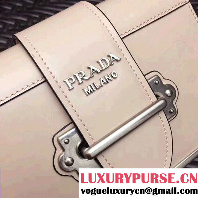 Prada Cahier Leather Clutch Bag 1BH018 Nude 2018 (GYF-8011224 )