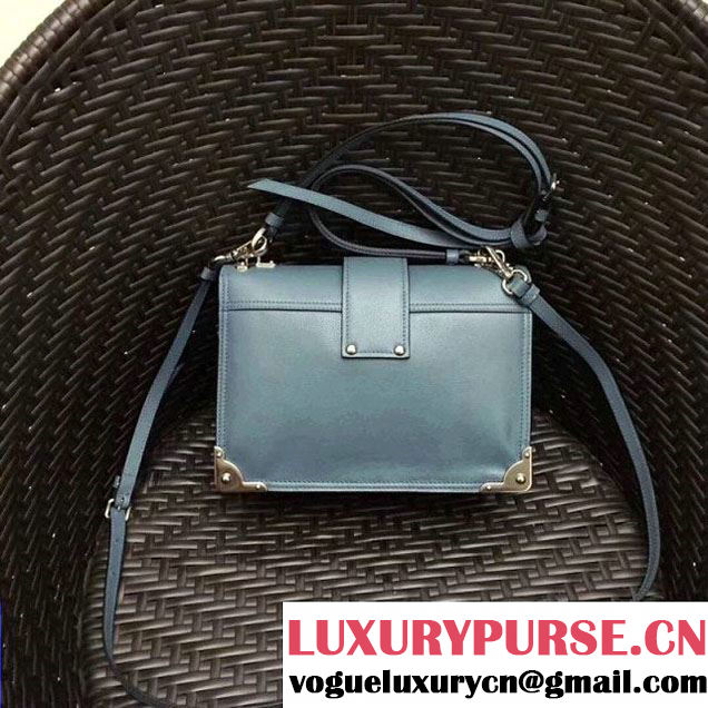 Prada Cahier Leather Shoulder Bag 1BD095 Blue 2018 (GYF-8011221 )