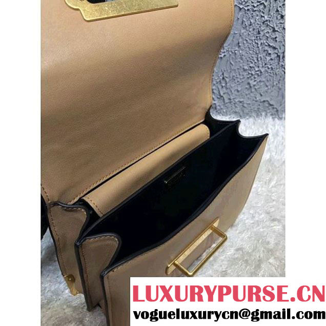 Prada 1BD045 Calf Leather Cashier Bag Beige/Black 2017 (Prada-8011724 )