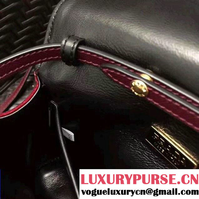 Prada 1BH018 Velvet Cahier Bag With Metal Details Burgundy (GYF-8011722 )