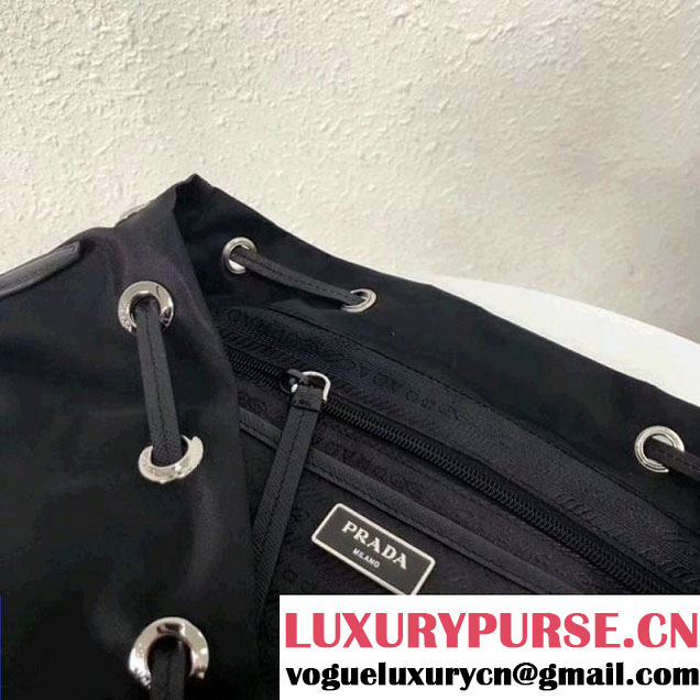 Prada Studded Nylon Backpack Bag Black/Yellow Spring 2018 (GYF-8012708 )