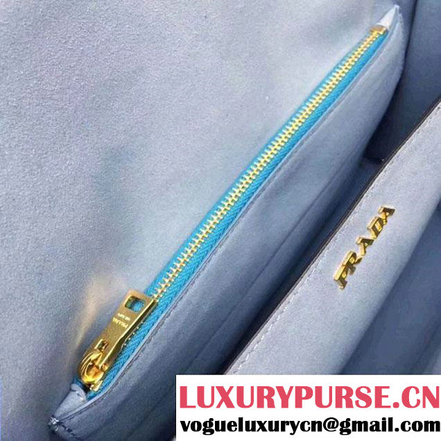 Prada Cahier Leather Shoulder Bag 1BD095 Brown 2018(Gold-tone Metal) (GYF-8012703 )