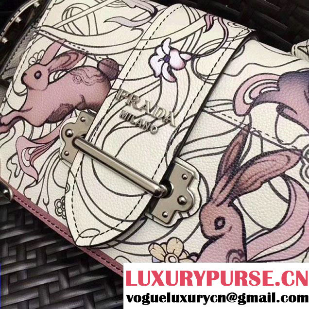 Prada Cahier Printed Leather Bag 1BD045 2018 (GYF-8012704 )