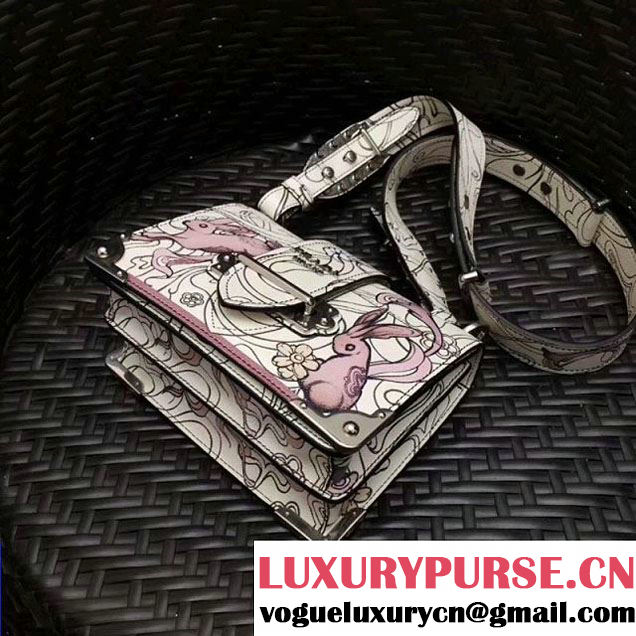 Prada Cahier Printed Leather Bag 1BD045 2018 (GYF-8012704 )