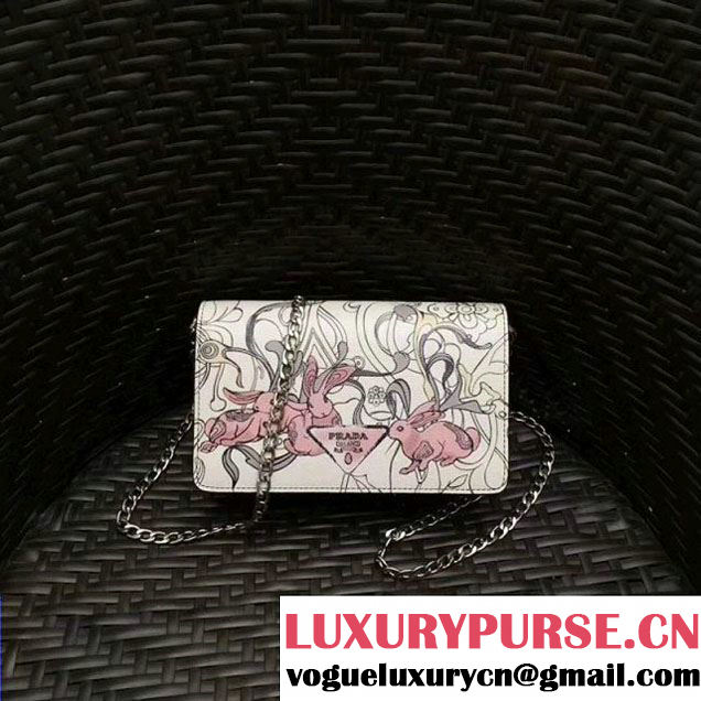Prada Printed Leather Shoulder Bag 1BP012 2018 (GYF-8012706 )