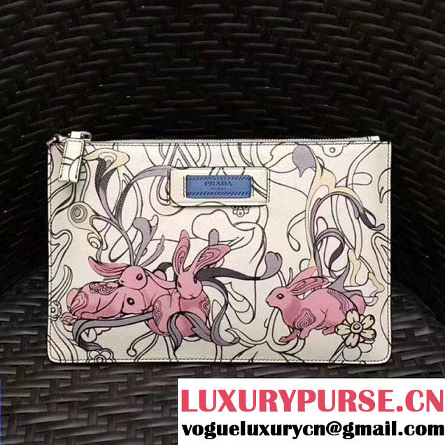 Prada Printed Leather Pouch 2NG005 2018 (GYF-8012707 )