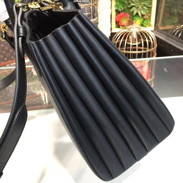 Prada City Calf Bibliotheque Tote 32cm Bag 1BG098 Calfskin Leather Spring Summer 2018 Collection Black