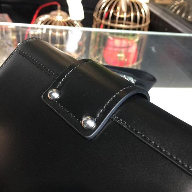 Prada Cahier 18cm Bag 1BH108 Smooth Calfskin Leather Spring Summer 2018 Collection Black