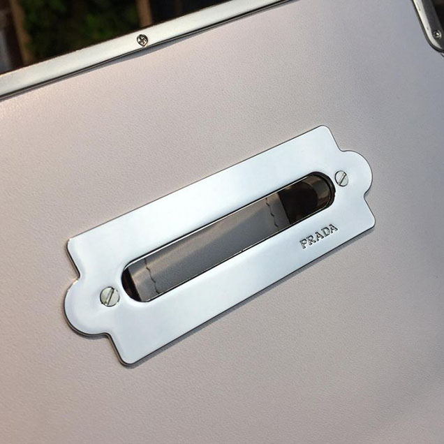 Prada Cahier 18cm Bag 1BH108 Smooth Calfskin Leather Spring Summer 2018 Collection White