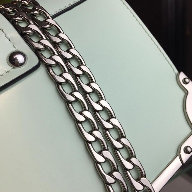 Prada Cahier 18cm Bag 1BH108 Smooth Calfskin Leather Spring Summer 2018 Collection Mint