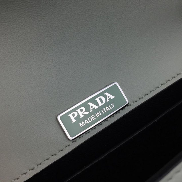 Prada Cahier 18cm Bag 1BH108 Smooth Calfskin Leather Spring Summer 2018 Collection Mint