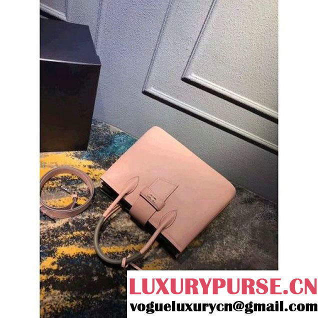 Prada Calfskin Top Handle Tote Bag 1BG148 Pink/Grey Resort 2018 (OZZ-8030226 )