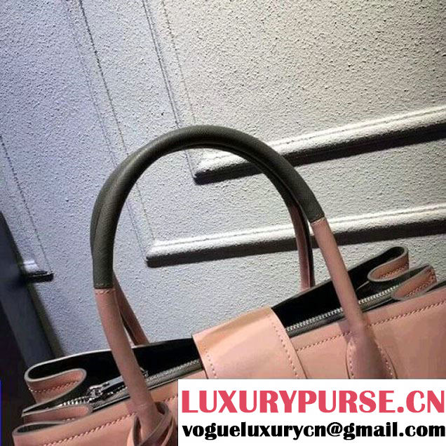 Prada Calfskin Top Handle Tote Bag 1BG148 Pink/Grey Resort 2018 (OZZ-8030226 )