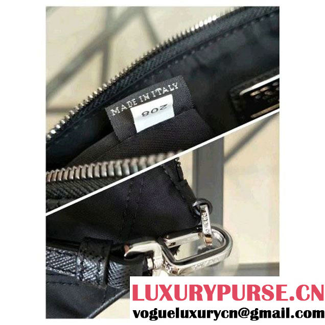 Prada Fabric and Velvet Small Pouch With Appliqué 2NH004 (Nana-8031008 )