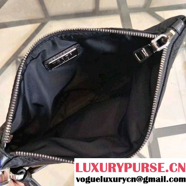 Prada Fabric and Velvet Small Pouch With Appliqué 2NH004 (Nana-8031008 )
