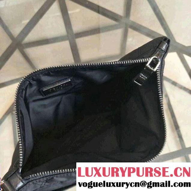 Prada Fabric and Velvet Large Pouch With Appliqué 2NH006 (Nana-8031007 )