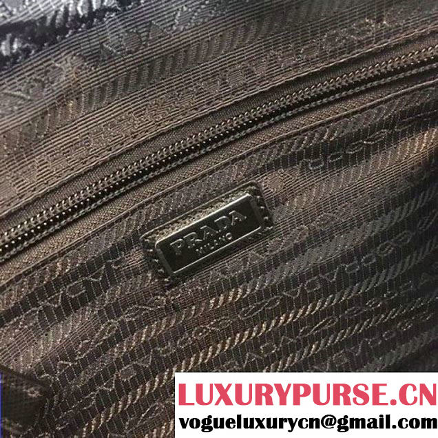 Prada Nylon and Saffiano Leather Cosmetic Pouch 2NE007 Blue/Grey 2018 (Nana-8031003 )