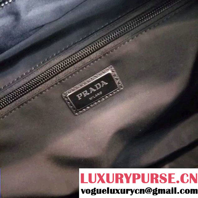 Prada Nylon Messenger Bag with Navy/Black Robot Appliqué 2VH025 2018 (Nana-8031002 )