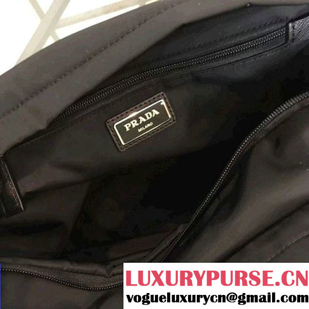 Prada Nylon Messenger Bag with Blue/Grey Robot Appliqué 2VH025 2018 (Nana-8031001 )