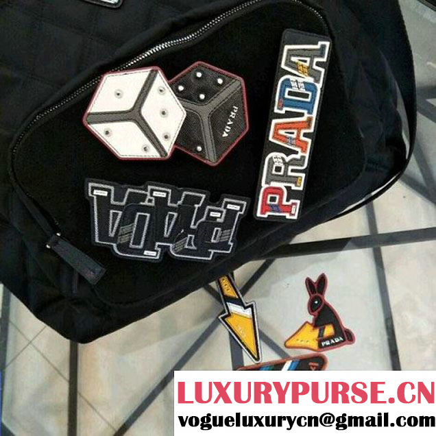 Prada Fabric and Velvet Top Handle Bag with Removed Applique 2VG102 2018 (Nana-8030912 )
