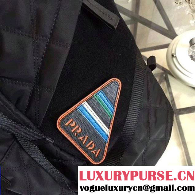 Prada Fabric and Velvet Backpack with Removed Applique 2VZ135 2018 (Nana-8030911 )