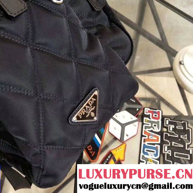 Prada Fabric and Velvet Backpack with Removed Applique 2VZ066 2018 (Nana-8030910 )