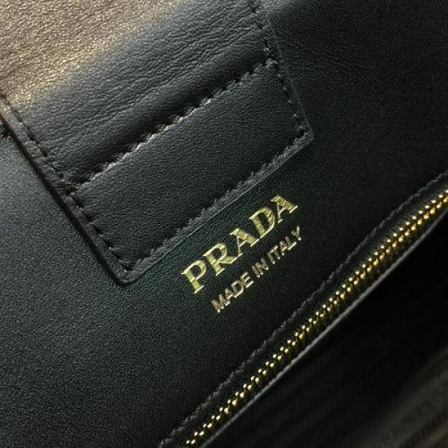 Prada City Calf Bibliotheque Tote 32cm Bag 1BG098 Calfskin Leather Spring/Summer 2018 Collection, Red/Purple