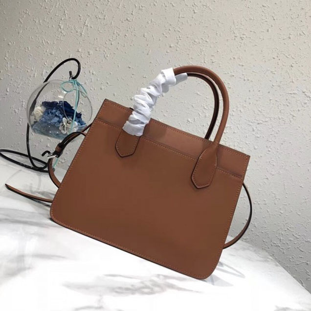 Prada Dual Calf Leather Bag 1BA178 Caramel 2018