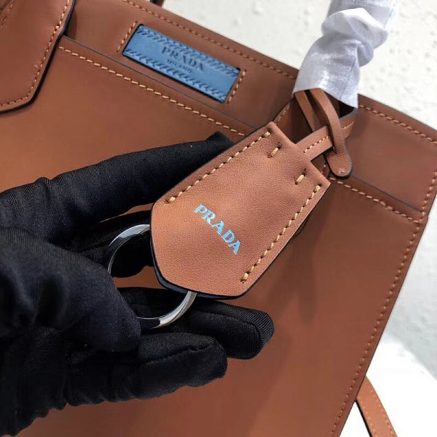 Prada Dual Calf Leather Bag 1BA178 Caramel 2018