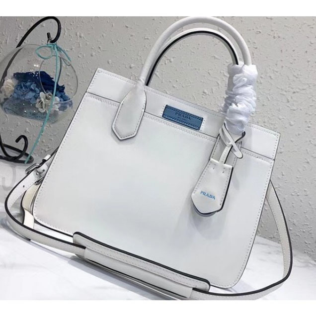 Prada Dual Calf Leather Bag 1BA178 White 2018