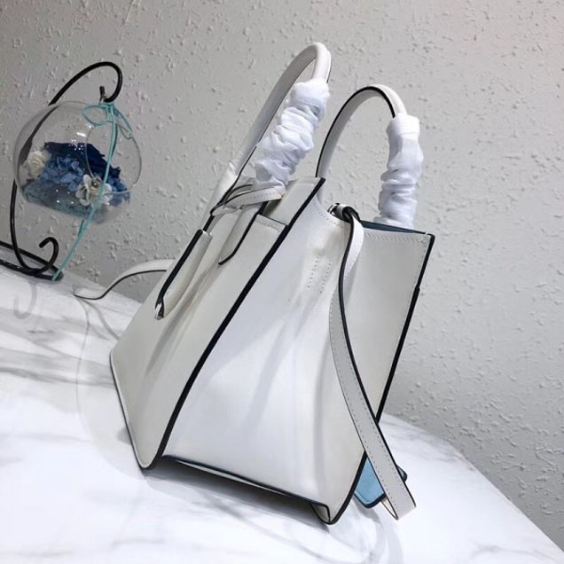 Prada Dual Calf Leather Bag 1BA178 White 2018