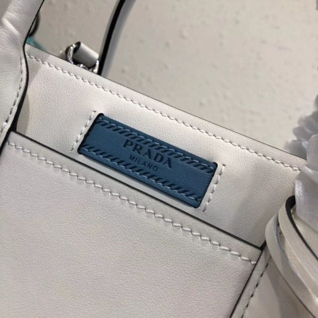 Prada Dual Calf Leather Bag 1BA178 White 2018