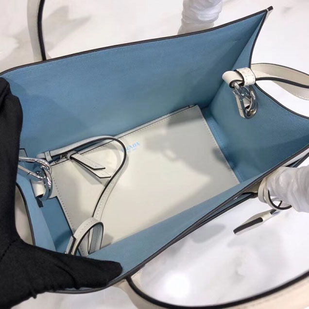 Prada Dual Calf Leather Bag 1BA178 White 2018