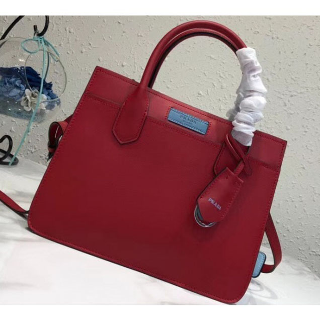 Prada Dual Calf Leather Bag 1BA178 Red 2018