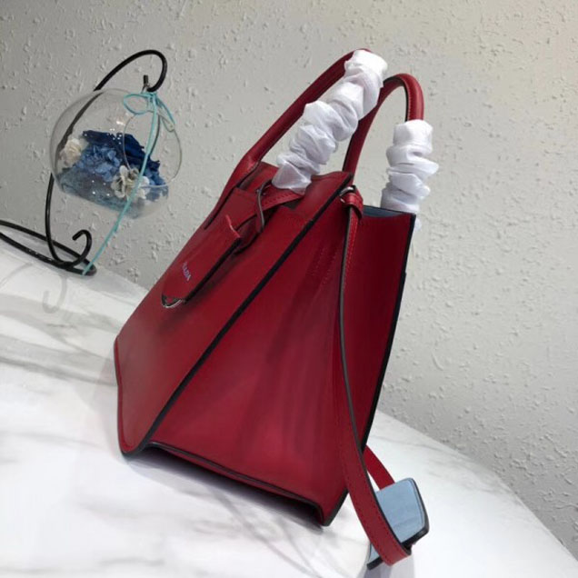 Prada Dual Calf Leather Bag 1BA178 Red 2018