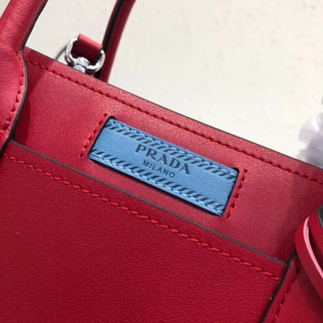 Prada Dual Calf Leather Bag 1BA178 Red 2018