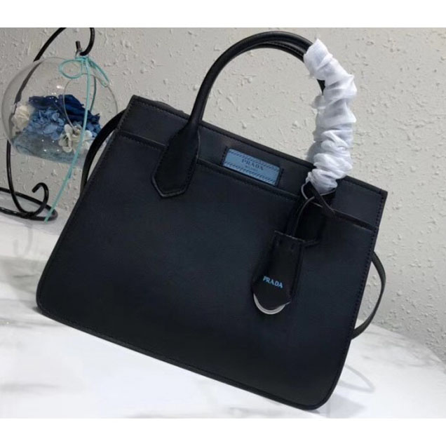 Prada Dual Calf Leather Bag 1BA178 Black 2018