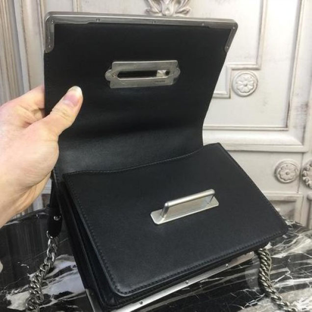 Prada Diagramme Cahier 20cm Bag 1BH108 Soft Calfskin Leather Spring/Summer 2018 Collection, Black