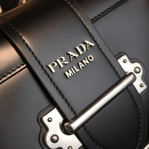Prada Cahier 18cm Bag 1BH108 Smooth Calfskin Leather Spring/Summer 2018 Collection, Black