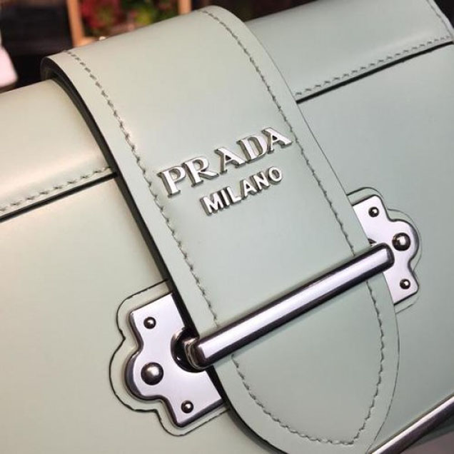 Prada Cahier 18cm Bag 1BH108 Smooth Calfskin Leather Spring/Summer 2018 Collection, Mint
