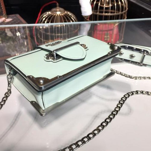 Prada Cahier 18cm Bag 1BH108 Smooth Calfskin Leather Spring/Summer 2018 Collection, Mint